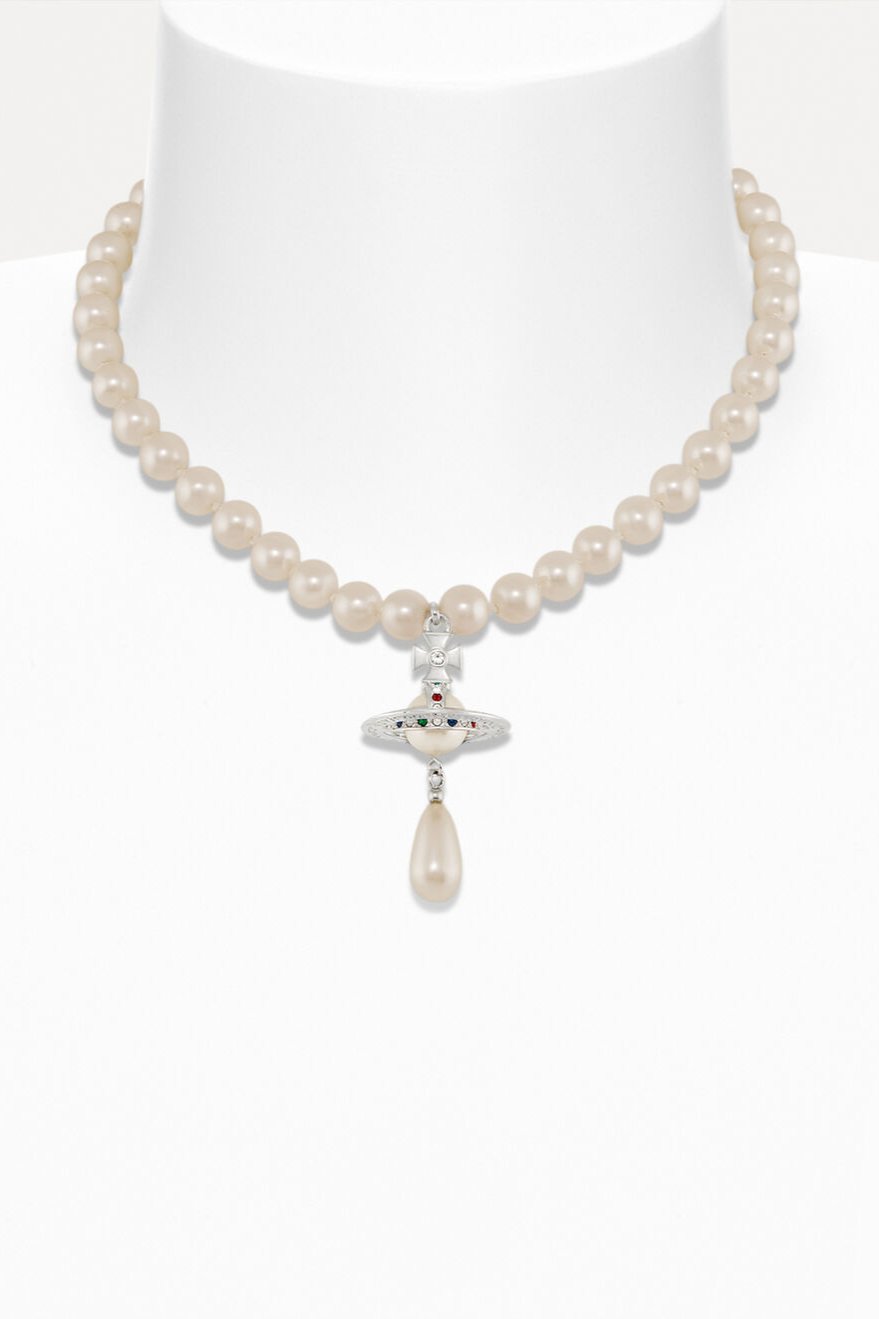 ONE ROW PEARL DROP CHOKER